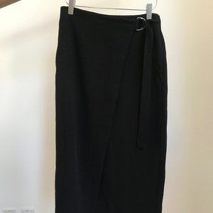 Silence + Noise Black Wrap Skirt